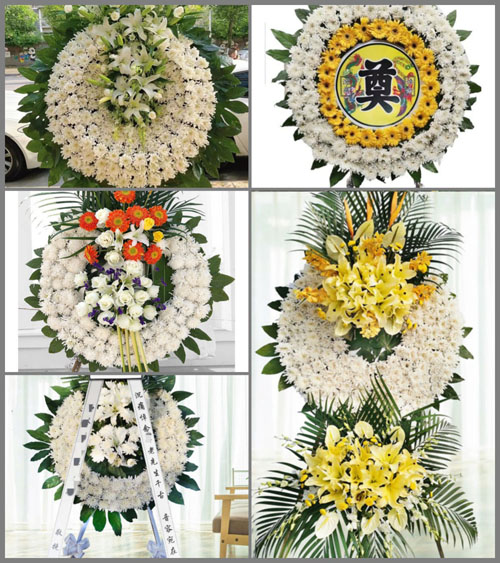 山东青岛莱西市龙水街道前周格庄村花圈速递